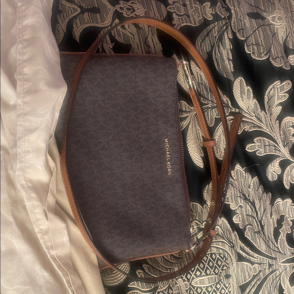 Michael Kors Brown and Dark Brown Crossbody Bag